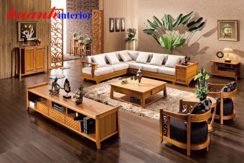 Bộ sofa gỗ tự nhiên sang trọng SFG009