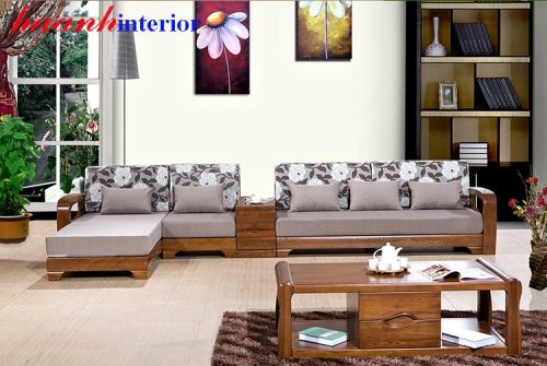 Sofa góc gỗ tự nhiên SFG018