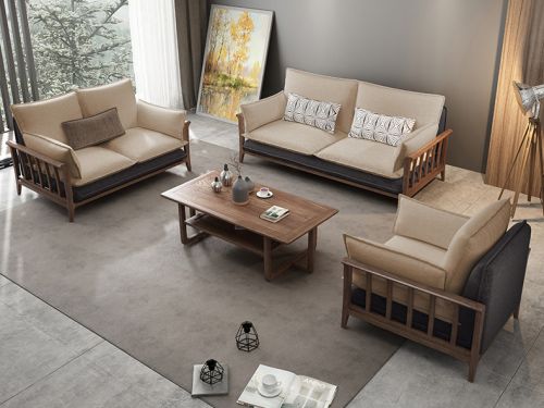 Sofa gỗ tự nhiên óc chó.SFG 032