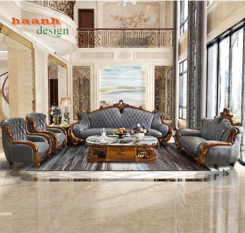 Sofa tân cổ điển phòng khách mang phong cách châu Âu PKCD 013