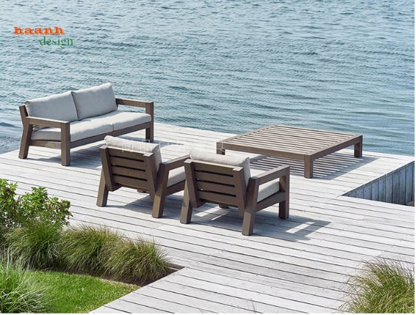 Sofa ngoài trời gỗ teak Nam Mỹ. SNT009