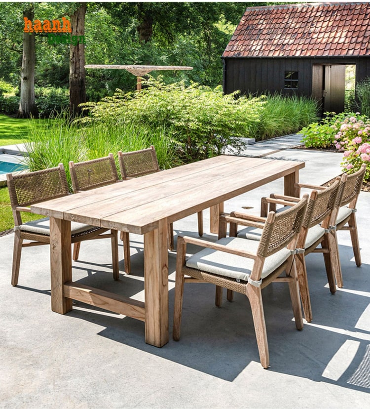 Bàn ghế ngoài trời gỗ Teak Sự lựa chọn hoàn hảo-NTG 042