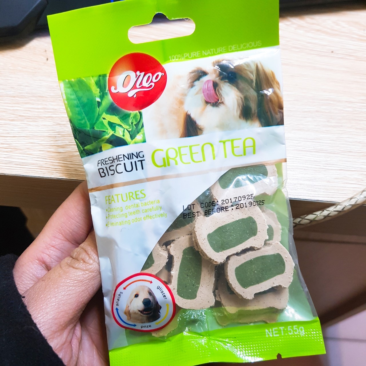 Bánh thưởng cho chó vị trà xanh – Orgo Green Tea