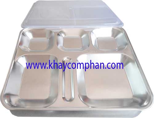 khay com phan 304, khay cơm inox 304