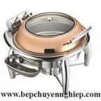 Nồi hâm thức ăn buffet tròn vàng hồng CFK018MJ