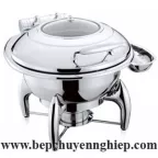 Nồi hâm thức ăn buffet tròn nắp kính CFK018