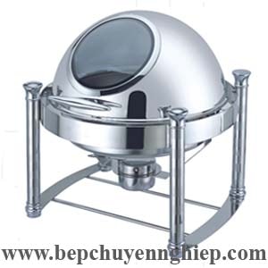 Nồi tròn hâm buffet nắp kính liền nồi - chân cao CZK201KS