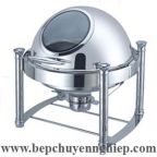 Nồi tròn hâm buffet nắp kính liền nồi - chân cao CZK201KS