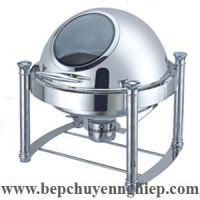 Nồi tròn hâm buffet nắp kính liền nồi - chân cao CZK201KS