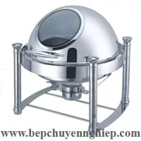 Nồi tròn hâm buffet nắp kính liền nồi - chân cao CZK201KS
