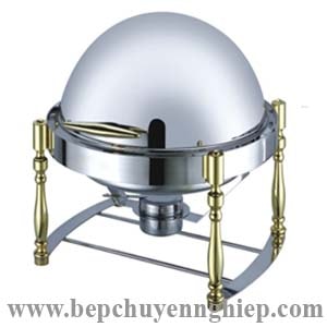 Nồi hâm buffet tròn mạ vàng nắp mở 180 độ CSK301