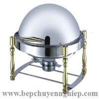 Nồi hâm buffet tròn mạ vàng nắp mở 180 độ CSK301