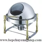 Nồi hâm thức ăn buffet tròn nắp kính chân cao CSK301KS