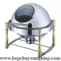 Nồi hâm thức ăn buffet tròn nắp kính chân cao CSK301KS