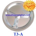 Khay ăn inox an toàn cho em bé trẻ em mầm non tiểu học T3-A