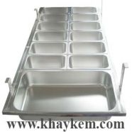 Khung inox đặt trong tủ kem