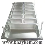 Khung inox đặt trong tủ kem