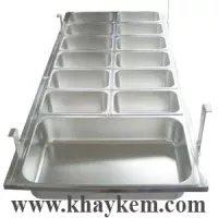 Khung inox đặt trong tủ kem