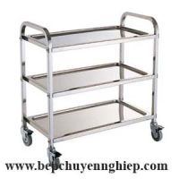 Xe đẩy phục vụ inox 3 tầng MR3