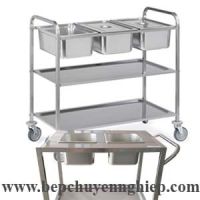 Xe đẩy inox phục vụ thức ăn MRS