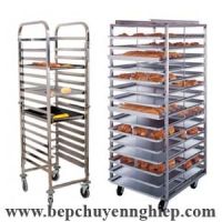 Xe inox đẩy khay bánh MB