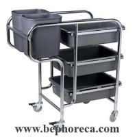 Xe thu dọn inox 5 thùng nhựa MR3-5A