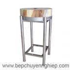 Thớt công nghiệp mặt gỗ khung inox