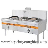 Bếp á 2 họng quạt thổi kèm 1 bầu nước