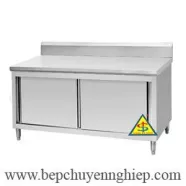 Quầy tủ inox cửa lùa