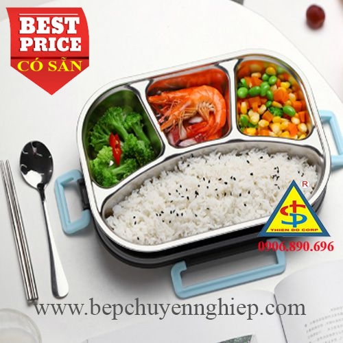 khay-inox-chu-nhat-co-nap-giu-nhiet-com-van-phong