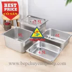 Khay inox có nắp đựng nguyên liệu sơ chế an toàn thực phẩm
