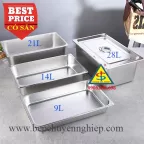 Khay inox có nắp size lớn sơ chế thực phẩm