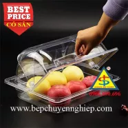 Nắp nhựa chữ nhật đậy khay buffet gn 1/2