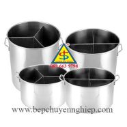 Nồi inox loại lớn có chia 3 - 4 ngăn trong