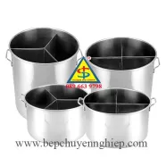 Nồi inox loại lớn có chia 3 - 4 ngăn trong