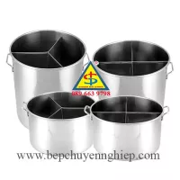 Nồi inox loại lớn có chia 3 - 4 ngăn trong