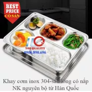 Khay cơm inox cao cấp 5 ngăn  T5-E-VIP