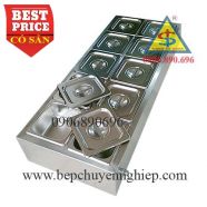 Hộp inox bán thức ăn vặt đường phố 10 khay