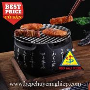 Bếp nướng than hình tròn bằng gang của Nhật