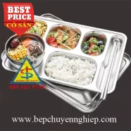 Khay cơm inox 304 6 ô
