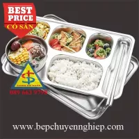Khay cơm inox 304 6 ô
