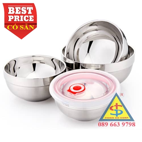 Chén canh inox cách nhiệt, nắp đậy kín, chống tràn