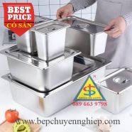 Khay inox buffet có nắp