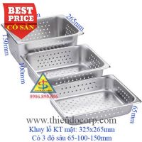 Khay inox Gn 1/2 có lỗ