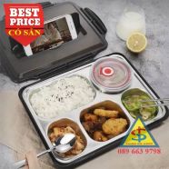 Hộp cơm inox giữ nhiệt 5 ngăn sâu lòng