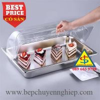 Nắp nhựa mica chữ nhật đóng mở phục vụ buffet