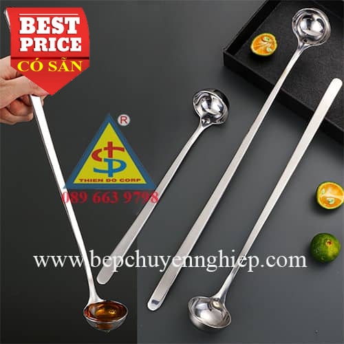 Muỗng inox 304 cao cấp cán dài - có 3 size 226mm - 286mm - 347mm; hàng ...