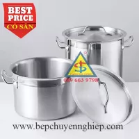 Nồi inox 304 thân thấp đáy từ