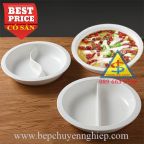 Khay sứ buffet tròn 1 2 ngăn