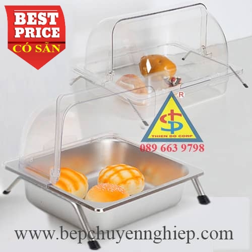 Combo khay buffet GN 1/2 có nắp đậy + khung chân inox